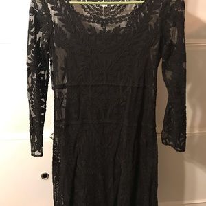 Black patterned dress